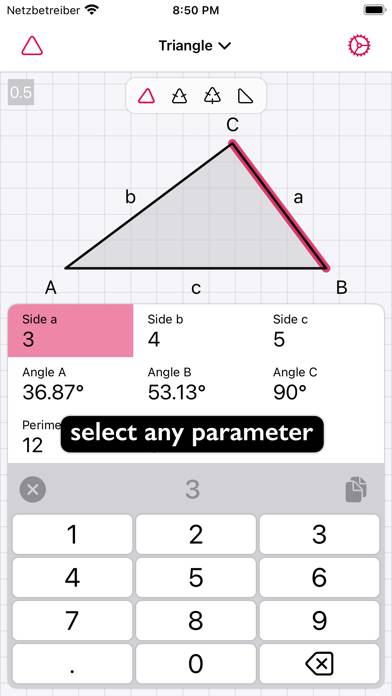 Geometry Calculator - Triangle capture d'écran