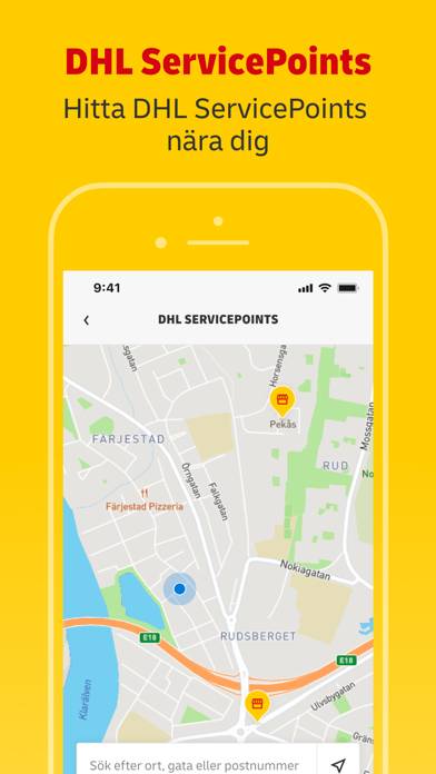 Mitt DHL App skärmdump