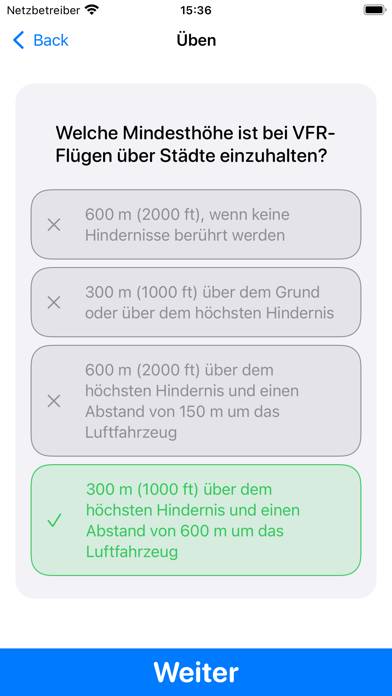 BZF Fragentrainer App-Screenshot