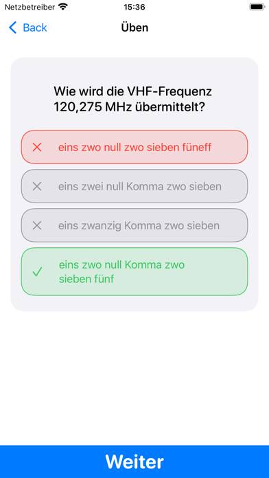 BZF Fragentrainer App-Screenshot