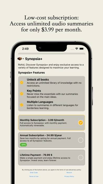 Synopsia App screenshot #2