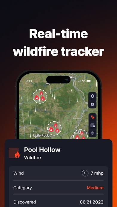 The Wildfire Tracker Captura de pantalla de la aplicación