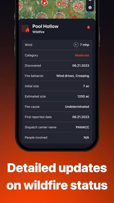 The Wildfire Tracker Captura de pantalla de la aplicación