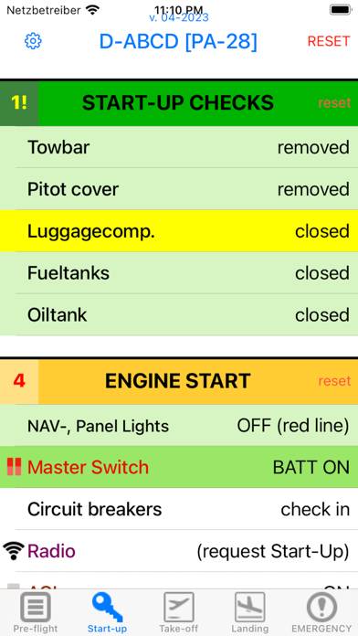 Pilot's Checklist Captura de pantalla de la aplicación #2