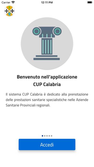 CUP Calabria immagine dello schermo