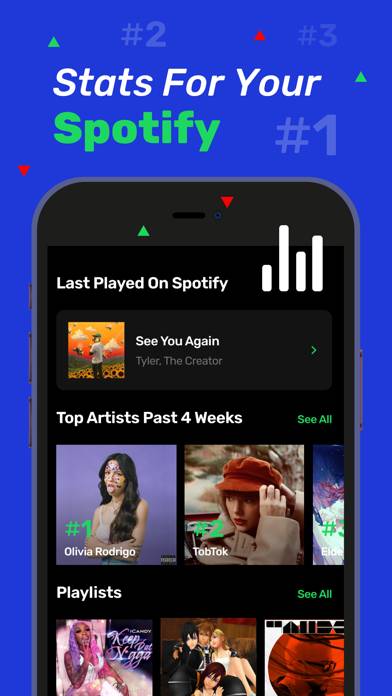Stats for Spotify Music plus Captura de pantalla de la aplicación #1