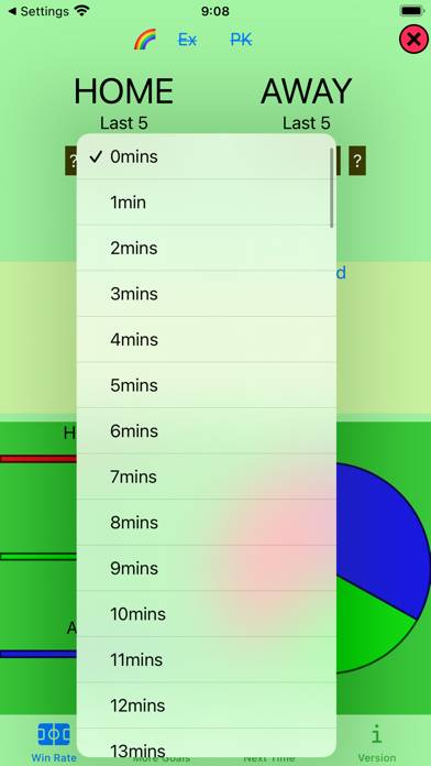 HowManyMoreGoals Schermata dell'app