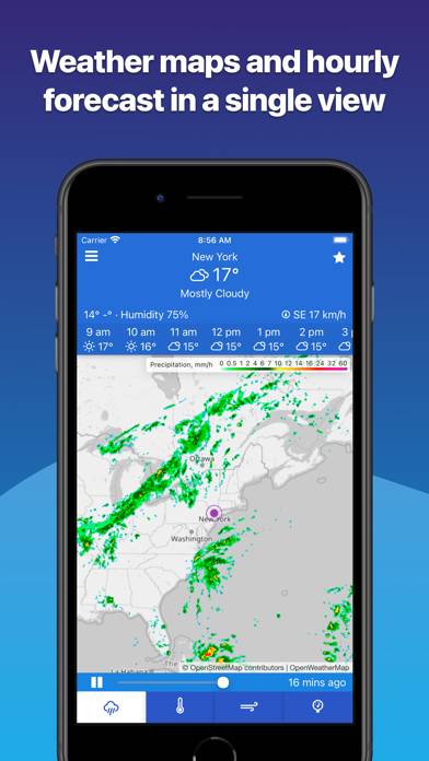 Rain Radar Weather Maps App skärmdump #1