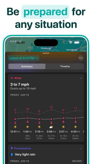 Road Weather Forecast: Wayther Capture d'écran de l'application #6