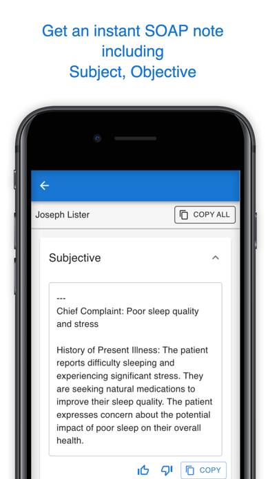 Freed AI Medical Scribe Captura de pantalla de la aplicación