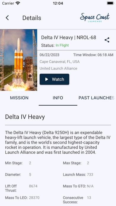 Space Coast Launches App screenshot #2
