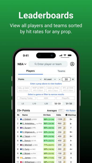 HOF Bets | Props & Parlay Data App screenshot #4
