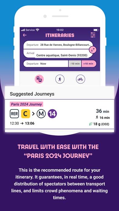 Transport Public Paris 2024 Capture d'écran de l'application #3