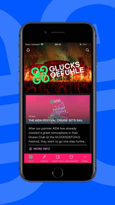 Glücksgefühle Festival App-Screenshot