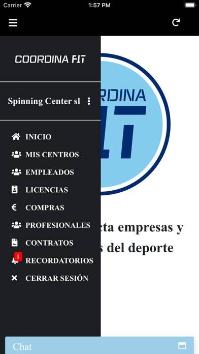 Coordinafit Captura de pantalla de la aplicación