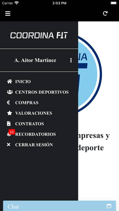 Coordinafit Captura de pantalla de la aplicación