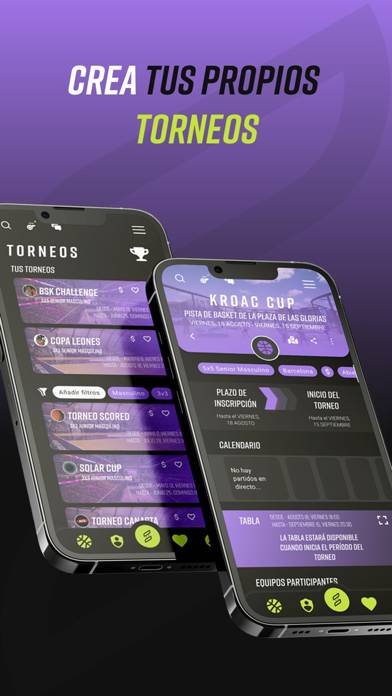 Scored App Captura de pantalla de la aplicación