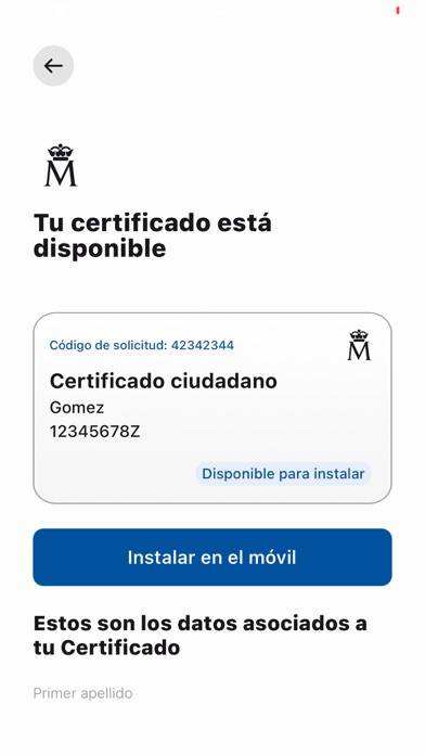 Certificado digital FNMT Captura de pantalla de la aplicación #3