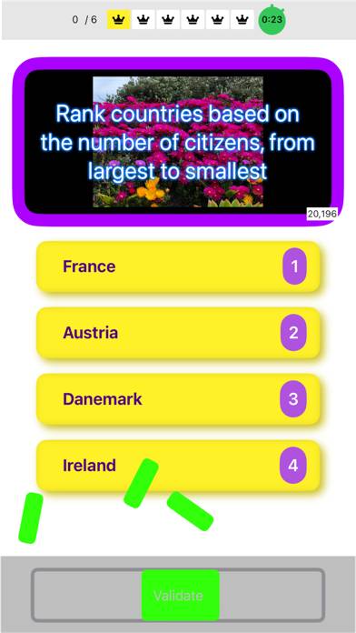 France Treasure Quiz game screenshot