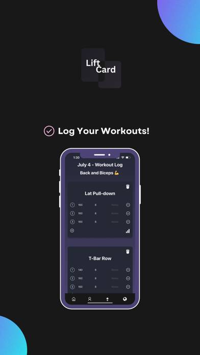 Lift Card App screenshot