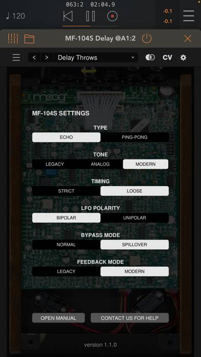 MF-104S Analog Delay App screenshot #3