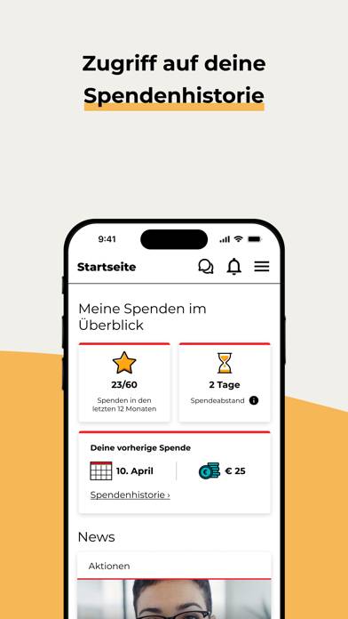 Mein CSL Plasma App-Screenshot