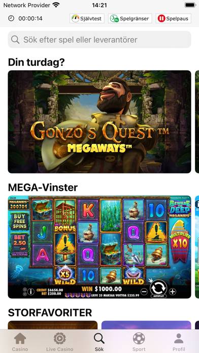 Paf Casino & Sports Bet skärmdump av spelet