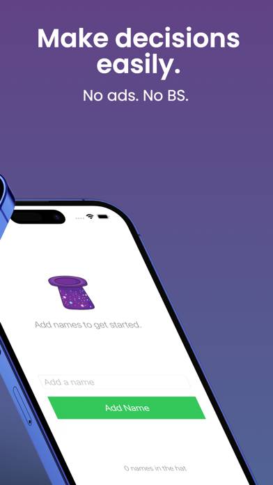 Name Pick'n'Raffle App skärmdump