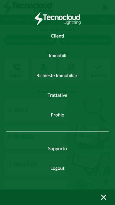 Tecnocloud Lightning Mobile Schermata dell'app