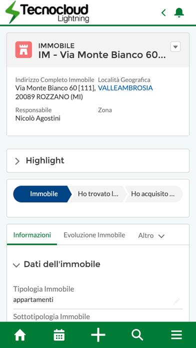Tecnocloud Lightning Mobile Schermata dell'app