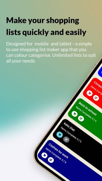 Simple Shopping List Maker
