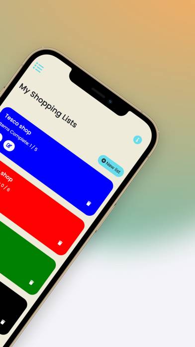 Simple Shopping List Maker App screenshot