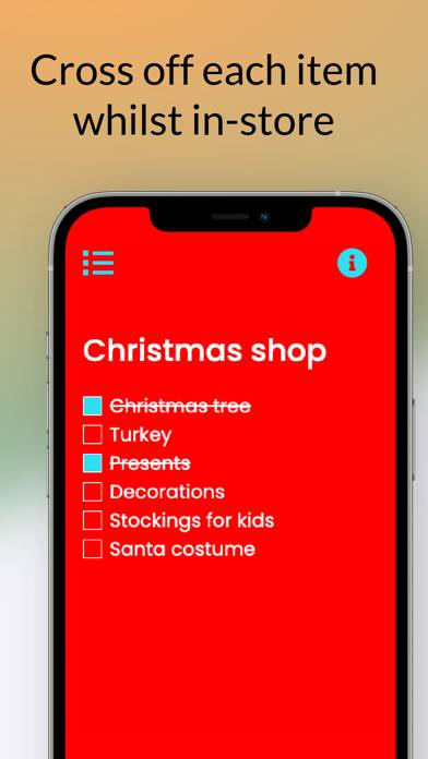 Simple Shopping List Maker App screenshot