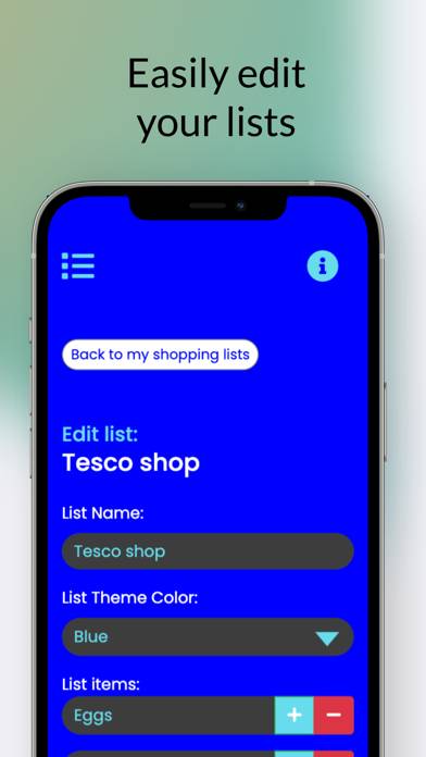 Simple Shopping List Maker App screenshot
