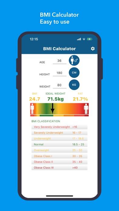 BMI Calculator Скриншот приложения