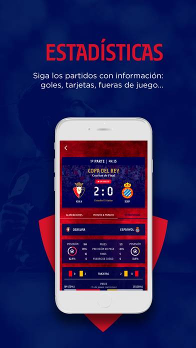 Osasuna Official App Captura de pantalla de la aplicación