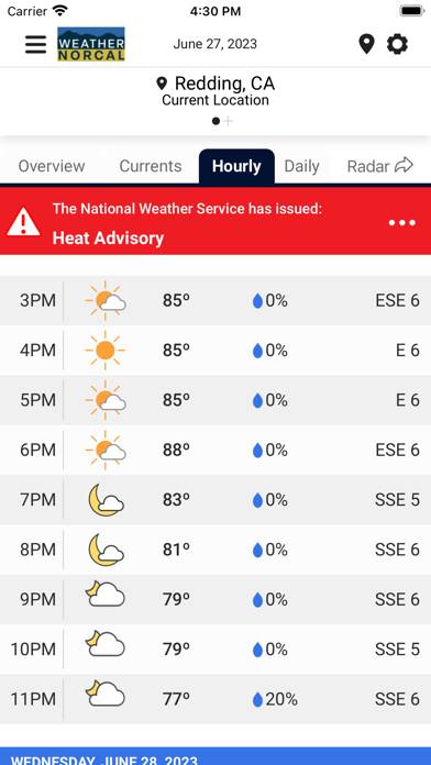 Weather NorCal App screenshot