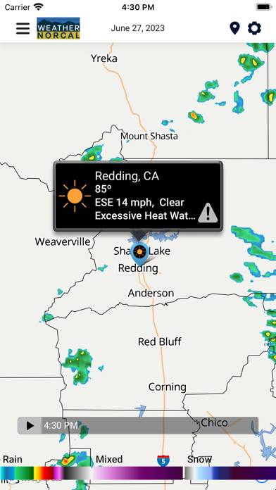 Weather NorCal App screenshot