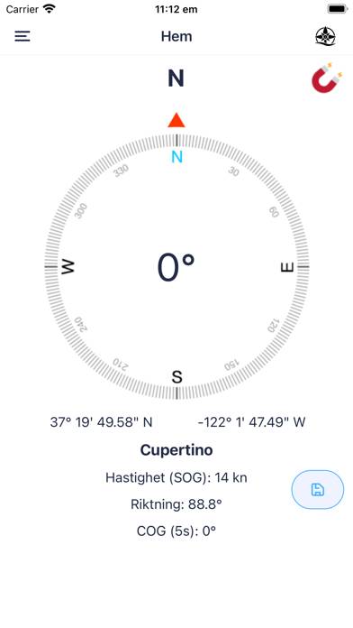 Marine Compass Pro App skärmdump