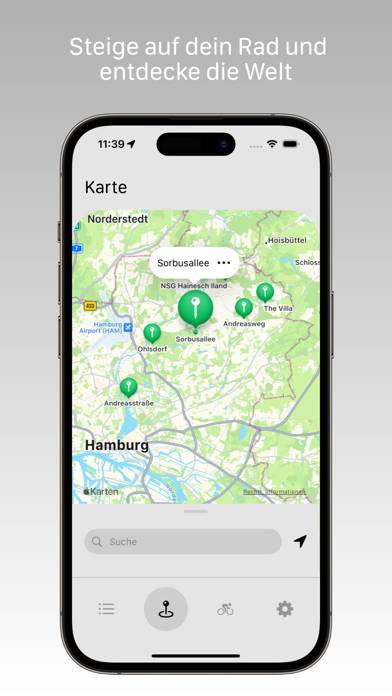 OffGrid Fahrradnavigation App-Screenshot