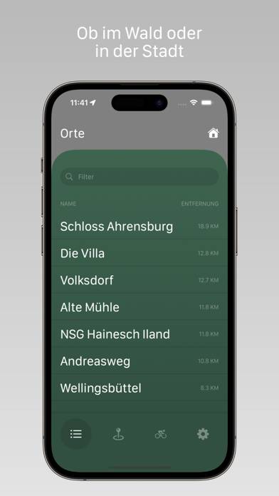OffGrid Fahrradnavigation App-Screenshot