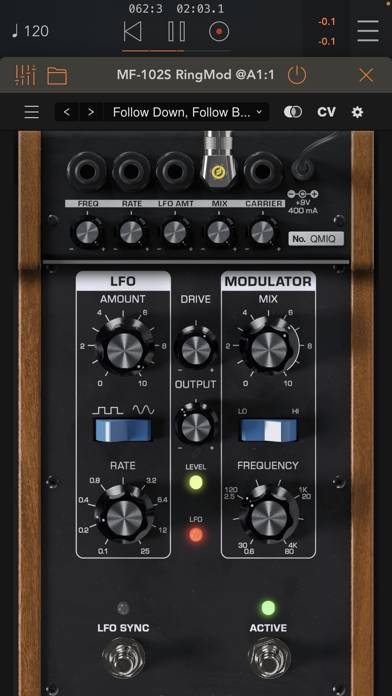 MF-102S Ring Modulator App-Screenshot