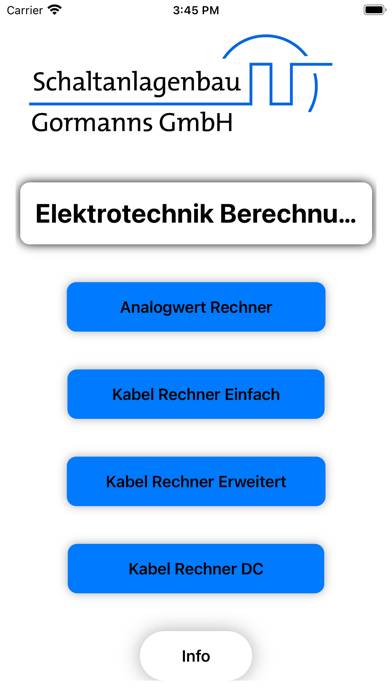 GormannsElektrotechnikRechner App screenshot #1
