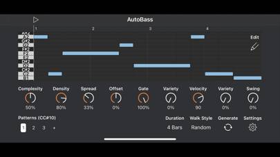 Auto Bass AUv3 MIDI Generator Capture d'écran de l'application #1