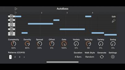 Auto Bass AUv3 MIDI Generator Captura de pantalla de la aplicación