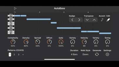 Auto Bass AUv3 MIDI Generator Capture d'écran de l'application