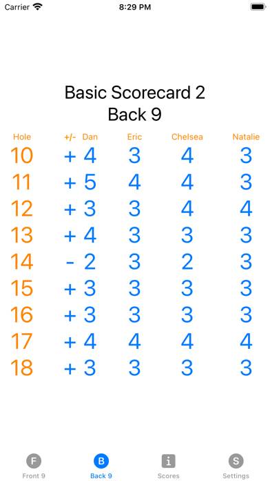 Basic Scorecard 2 App screenshot