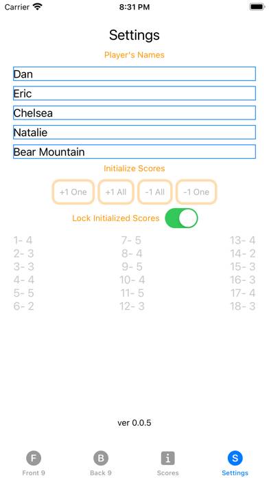 Basic Scorecard 2 App screenshot