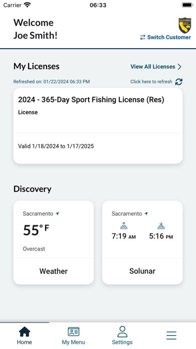 CDFW License App screenshot #1