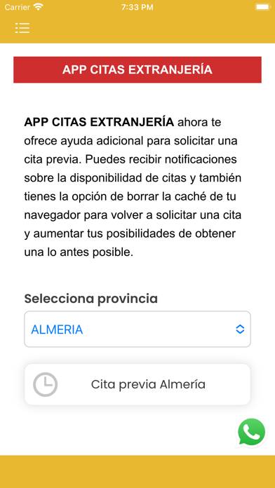 Extranjería app captura de pantalla #3